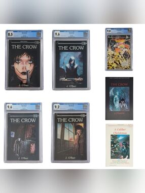 The Crow CGC Comic Lot #1-4 Caliber Presents #1 & Christmas Special TPB